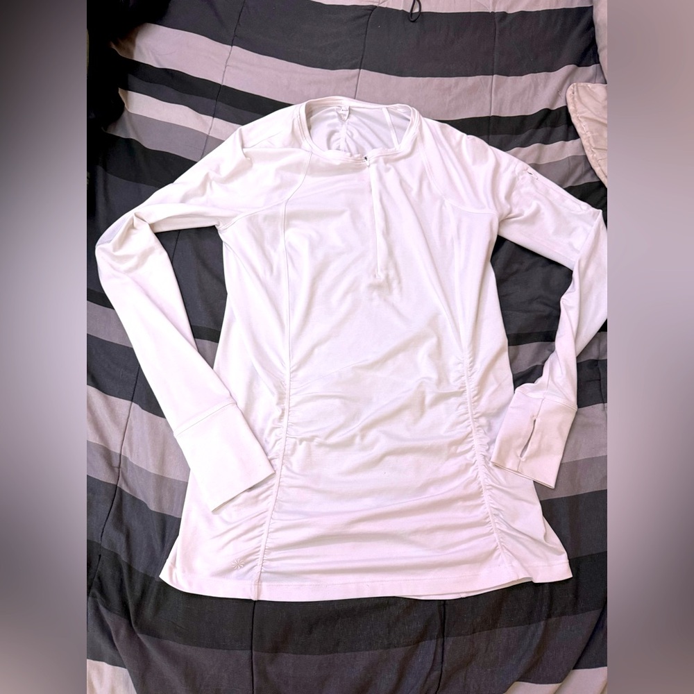 Athleta quarter zip sweatshirt white size medium like new
